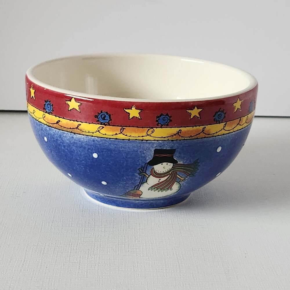 The Sweet Shoppe by Sango Sweet Shoppe Christmas Snowman Bowl Sue Zipkin Holiday